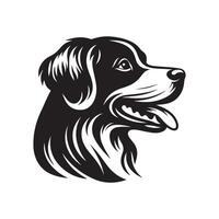 chien silhouette plat illustration. vecteur