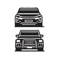 voiture silhouette plat illustration. vecteur