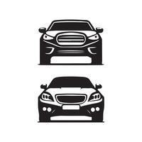 voiture silhouette plat illustration. vecteur