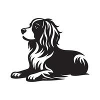 chien silhouette plat illustration. vecteur