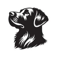 chien silhouette plat illustration. vecteur