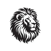 Lion silhouette plat illustration. vecteur