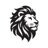 Lion silhouette plat illustration. vecteur