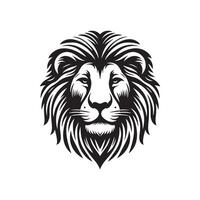 Lion silhouette plat illustration. vecteur