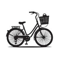 vélo silhouette plat illustration. vecteur