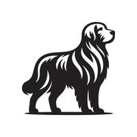 chien silhouette plat illustration. vecteur