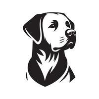 chien silhouette plat illustration. vecteur