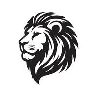 Lion silhouette plat illustration. vecteur