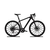 vélo silhouette plat illustration. vecteur