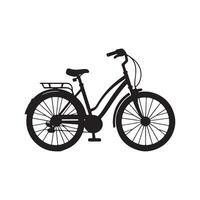 vélo silhouette plat illustration. vecteur