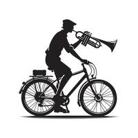 vélo silhouette plat illustration. vecteur