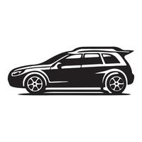 voiture silhouette plat illustration. vecteur