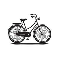 vélo silhouette plat illustration. vecteur