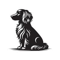 chien silhouette plat illustration. vecteur