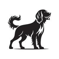 chien silhouette plat illustration. vecteur