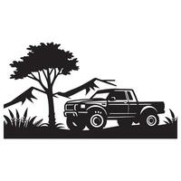 voiture silhouette plat illustration. vecteur