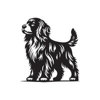 chien silhouette plat illustration. vecteur