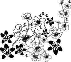 fleur silhouettes conception vecteur