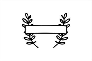 ruban logo Vide contour vecteur