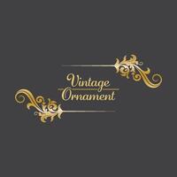 d'or ancien ornement.doré frontière ornement. floral d'or couronne ornement .adapté pour mariage invitation carte. vecteur