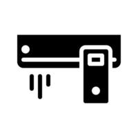 ac solide icône. symboles air conditionnement Icônes logo avec éloigné contrôle. vecteur