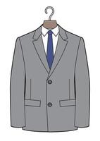 homme classique costume sur une cintre illustration. vecteur