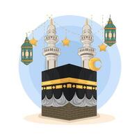 illustration de kaaba vecteur