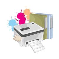 illustration de imprimante vecteur
