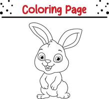 mignonne lapin coloration page pour enfants. animal coloration livre pour les enfants vecteur