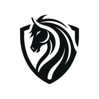 logo tête de cheval vecteur