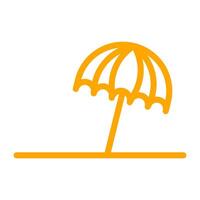 plage parapluie icône, été vacances symbole. illustration vecteur