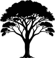 une illustration de africain arbre silhouette vecteur