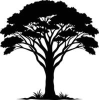 une illustration de africain arbre silhouette vecteur