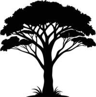 une illustration de africain arbre silhouette vecteur