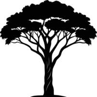 une illustration de africain arbre silhouette vecteur