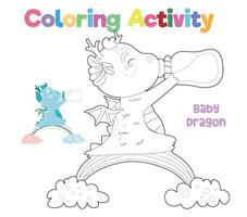 coloration page pour les enfants. imprimable coloration feuille de travail pour enfant. vecteur
