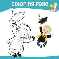 coloration activité pour les enfants. coloration page pour enfant. imprimable feuille de travail vecteur