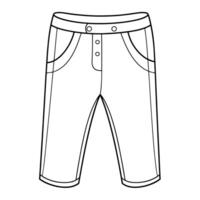 contour de élégant pantalon icône. vecteur