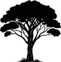 une illustration de africain arbre silhouette vecteur