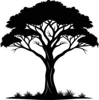 une illustration de africain arbre silhouette vecteur