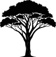 une illustration de africain arbre silhouette vecteur