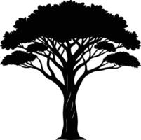 une illustration de africain arbre silhouette vecteur