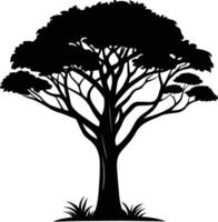 une illustration de africain arbre silhouette vecteur