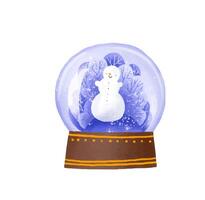 ensemble de Noël verre neige globes avec paysage. neigeux forêt vecteur