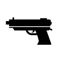 pistolet silhouette icône. pistolet symbole. arme. vecteur