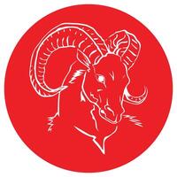 RAM tête logo ensemble. chèvre icône logo conception Facile 3d style modèle. chèvre tête vecteur