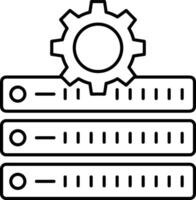 espace de rangement Les données icône symbole image pour base de données illustration vecteur