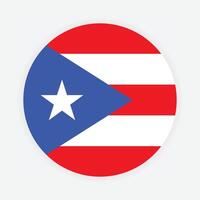 nationale drapeau de puerto Rico. puerto rico drapeau. puerto rico rond drapeau. vecteur