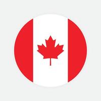 Canada nationale drapeau. Canada rond drapeau. vecteur