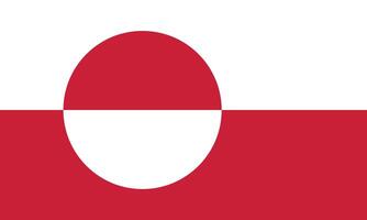 nationale drapeau de Groenland. Groenland drapeau. vecteur